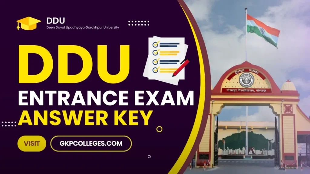 DDU Entrance Exam Answer Key 2024